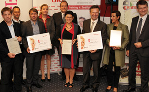 Die Preisträger im Burgenland: Burgenländische Krankenanstalten GmbH, Fachhochschulstudiengänge Burgenland, rmDATA und OMV Gas.